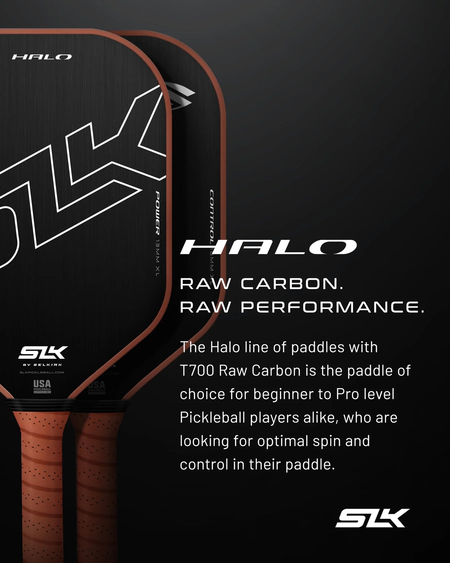 SLK HALO POWER 13mm XL Pickleball Paddle
