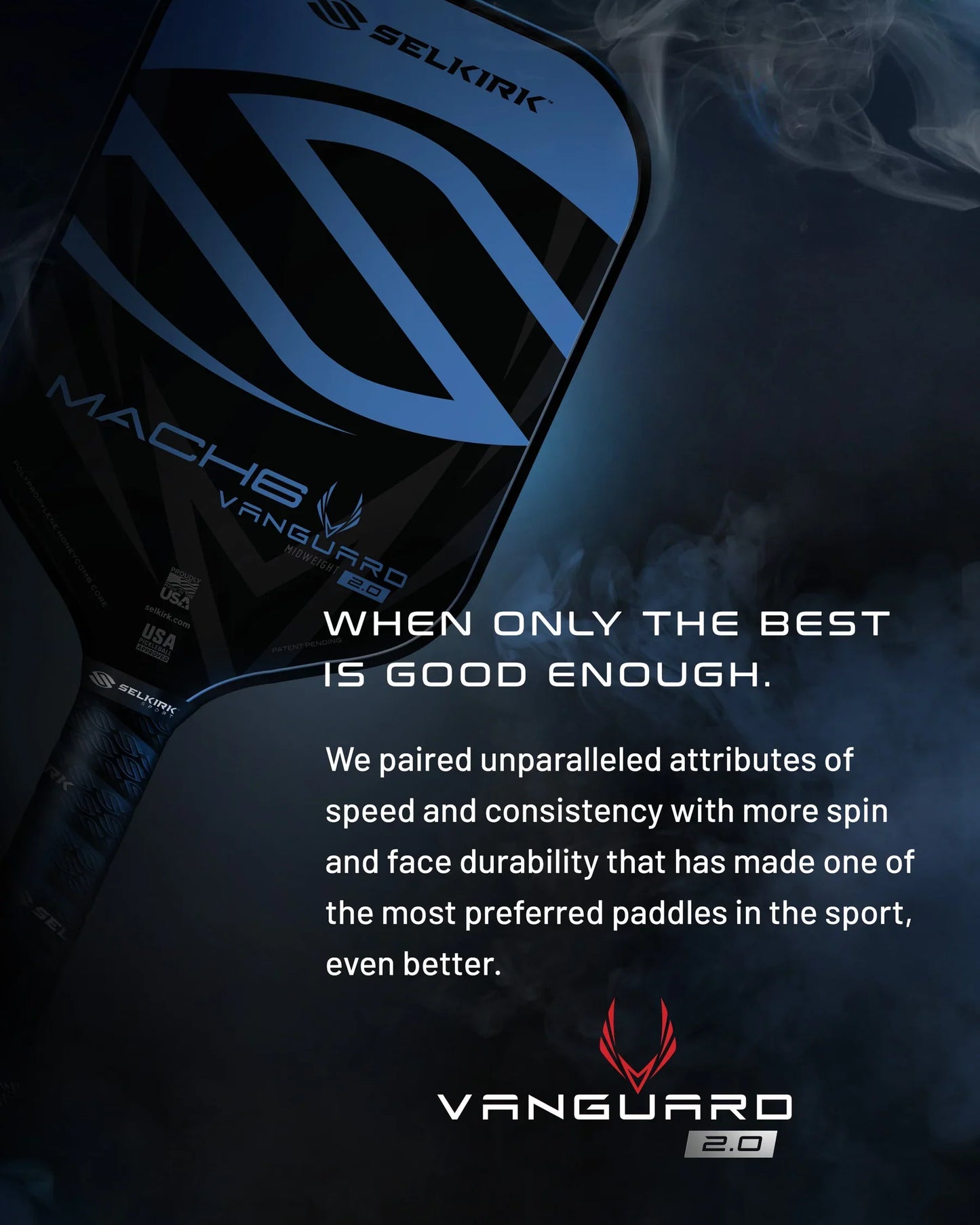 SELKIRK VANGUARD Hybrid Invikta Midweight Paddle Blue